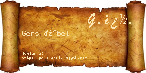 Gers Ábel névjegykártya