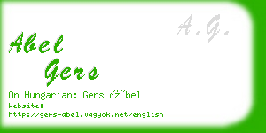 abel gers business card